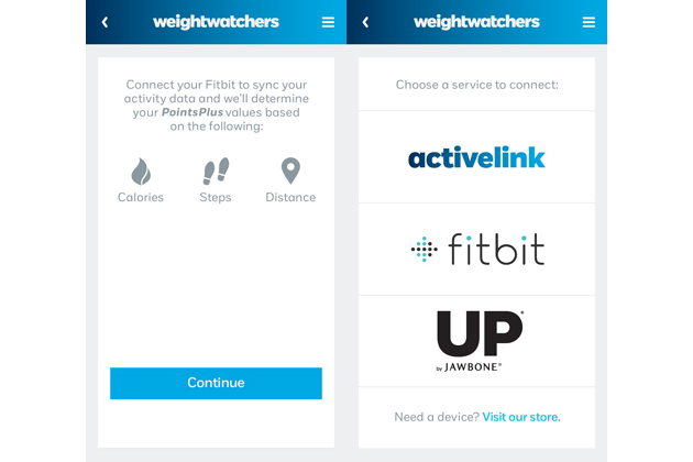 Connect weight watchers store to apple watch